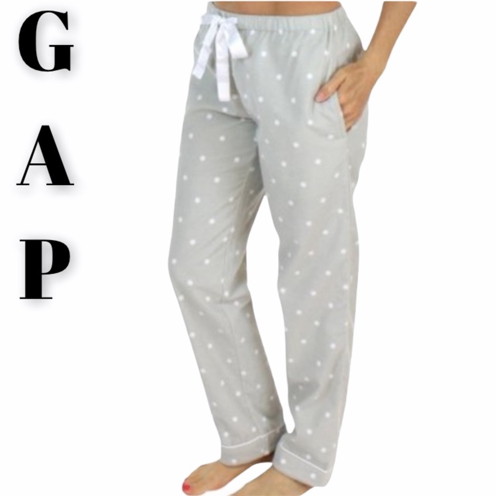 Gap Sleep Pants Loungewear Pants Gray Polka Dot